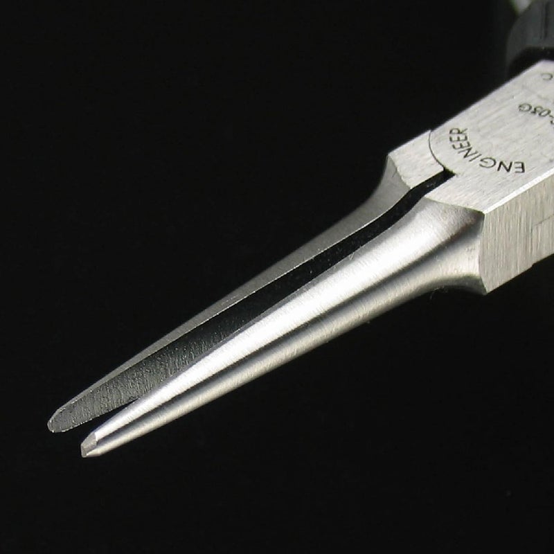 ENGINEER Compact Precision Compact Long Nose Pliers (Needle tip),Professional Grade, ESD Safe with Carbon Steel Jaws. Made in Japan. ps-03,Black,141mm - Image 5